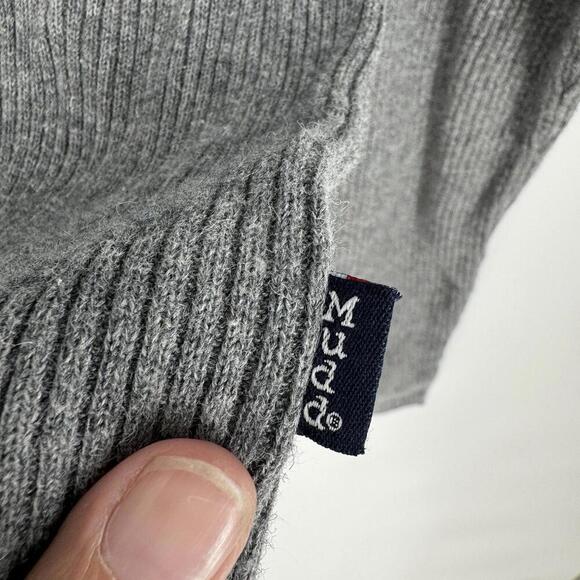 Vintage Mudd full zip ribbed cardigan sweater top y2k 90s casual hooded medium m - Picture 5 of 8